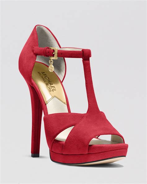 michael kors red platform shoes|michael kors heels nordstrom.